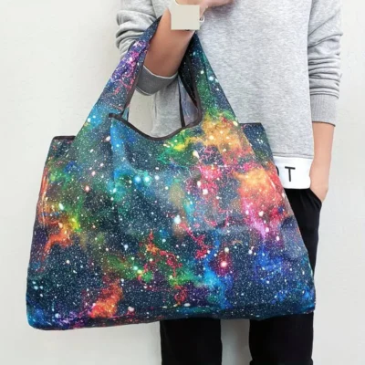 Starry Sky Printed Reusable Grocery Bag - TELESCOPIUM.GR