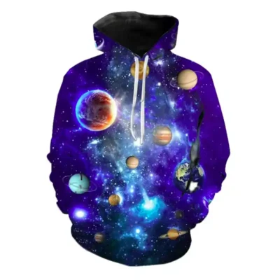 Universe Planets 3D Printed Hoodies - TELESCOPIUM.GR