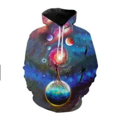 Universe Tree Galaxy 3D Printed Hoodies - TELESCOPIUM.GR