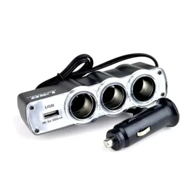 TS OPTICS 12V Distributor for 3 Cigarette lighter Plugs and 1 USB Plug - TELESCOPIUM.GR